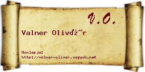Valner Olivér névjegykártya